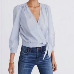 Madewell WHITE Side Tie Blouse
